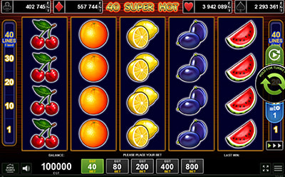40 Super Hot spēļu automāta spēle Betsafe Latvijas tiešsaistes kazino