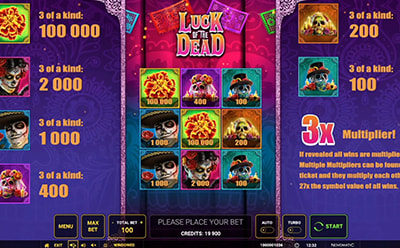 Luck of the Dead spēļu automāts Fenikss Latvija online kazino