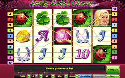 Lucky Lady's Charm Deluxe automāta spēle Ice Casino Latvijas tiešsaistes kazino
