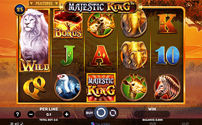 The Majestic King Slot Game at the OlyBet Latvian Online Casino