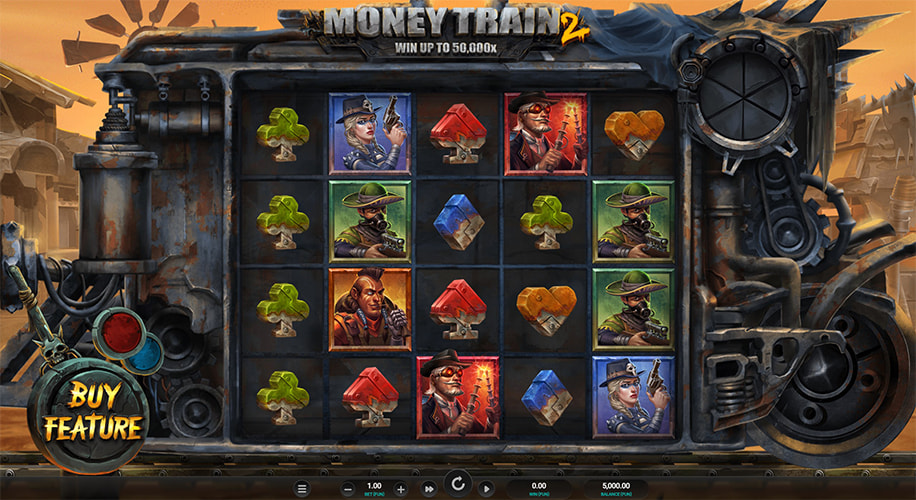 Money Train 2 spēlē tiešsaistē bez maksas