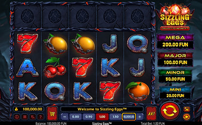 Sizzling Eggs spēļu automāta spēle Optibet Latvijas tiešsaistes kazino