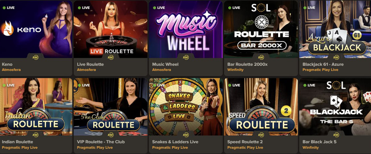 Sol Casino rulete, blekdžeks un citas galda spēles