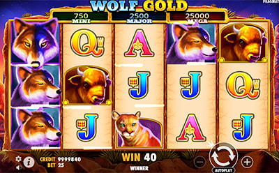 Wolf Gold spēļu automāta bonusa spēle