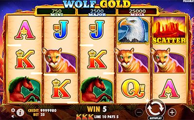 Wolf Gold mobilais spēļu automāts